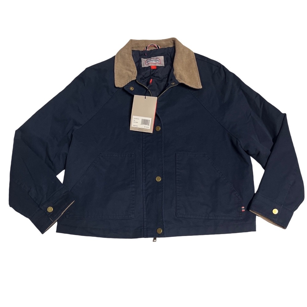 Hunter Hunting Jacket Womens Small Navy NWT Corduroy Collar BOTW832HUL